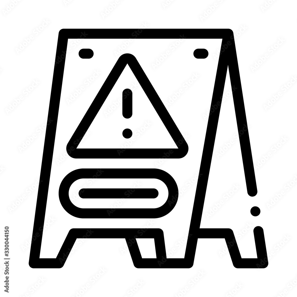 Caution Board Icon Vector. Outline Caution Board Sign. Isolated Contour Symbol Illustration Caution Board Icon Vector. Outline Caution Board Sign. Isolated Contour Symbol Illustration