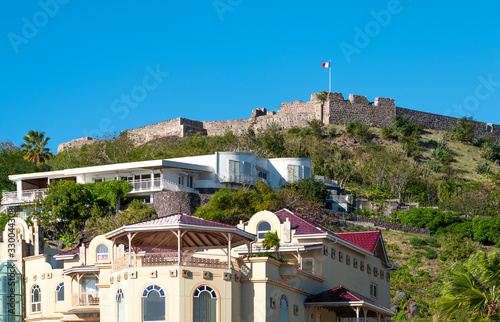 Caribbean islands, architectures on the colorful seascapes