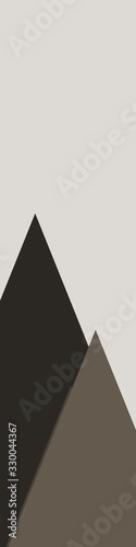 Abstract Random Placed Mountains Panorame Generative Art background illustration