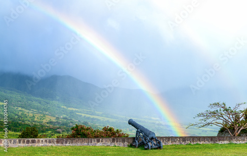 Caribbean islands, architectures on the colorful seascapes