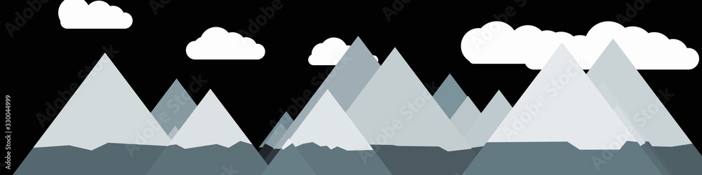 Abstract Random Placed Mountains Panorame Generative Art background illustration Abstract Random Placed Mountains Panorame Generative Art background illustration