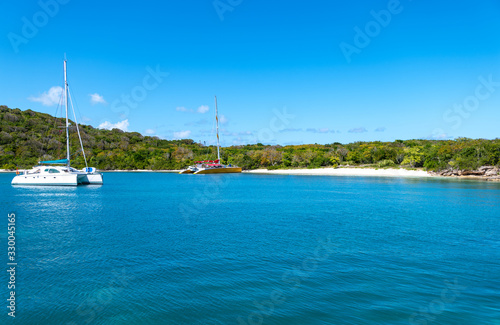 Caribbean islands, architectures on the colorful seascapes