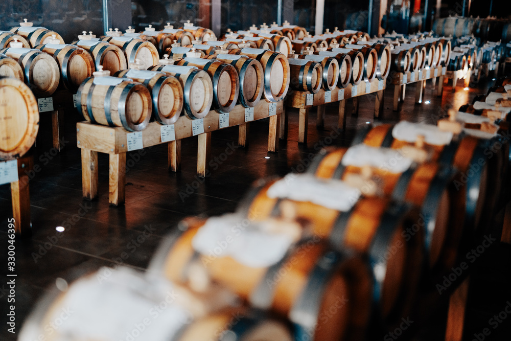 Traditional balsamic vinegar barrels in Modena, Emilia Romagna, Italy