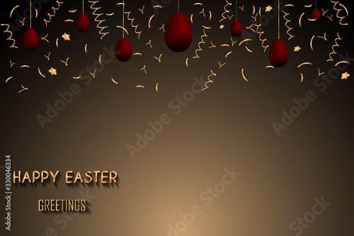 Happy easter background  greeetings for elegant cards, flyer or event invitations. photo