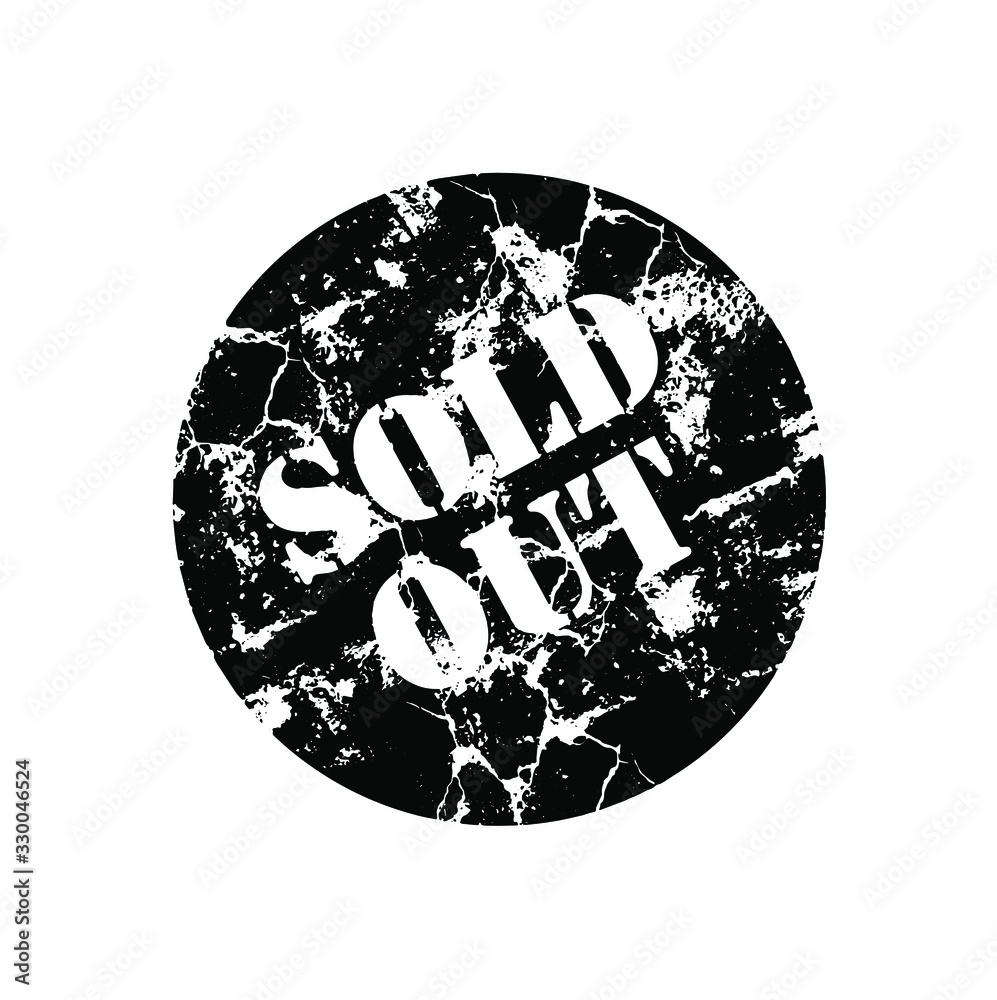 sold out sign on white background sold out sign on white background