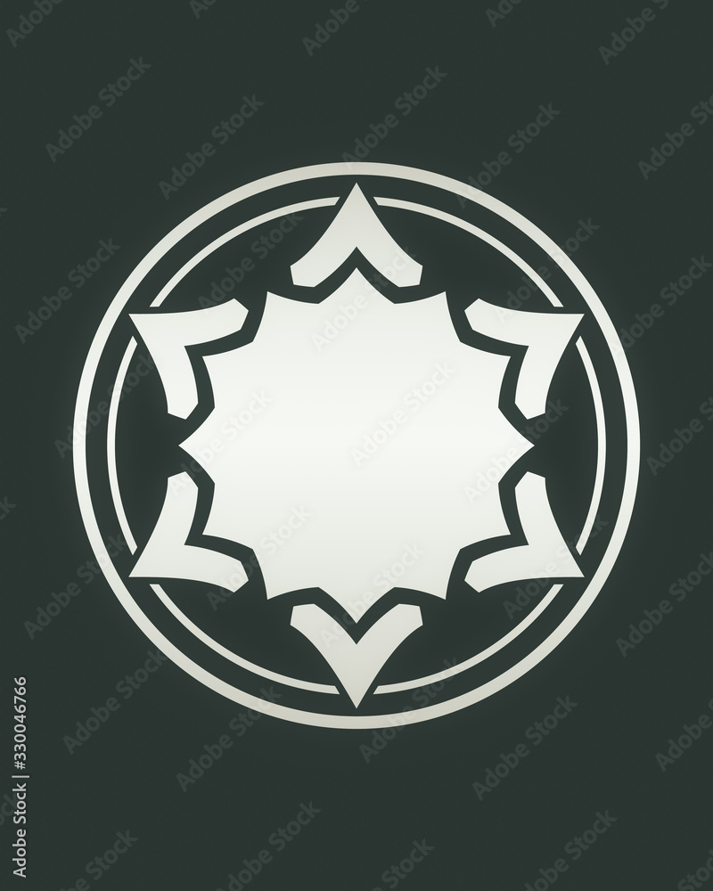 Abstract round flower decorative element. Abstract round flower decorative element.
