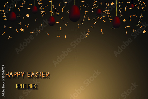 Happy easter background  greeetings for elegant cards, flyer or event invitations. photo