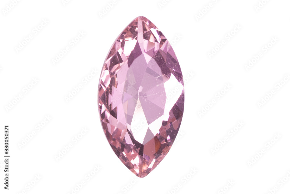Fototapeta premium Shiny rhinestones isolated on white background, gemstone