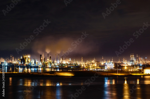 port at night