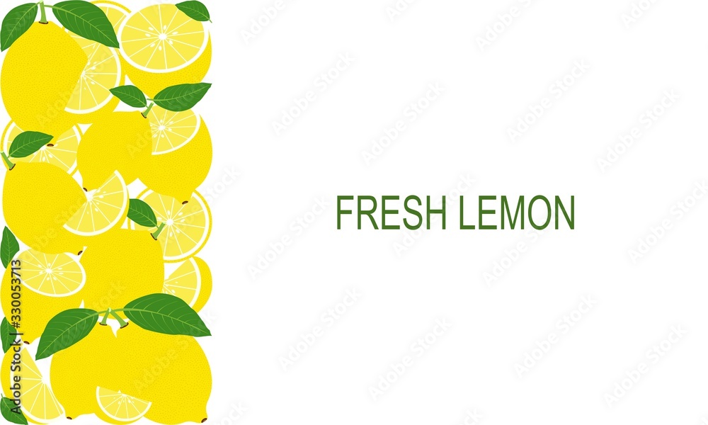 Vector fresh lemons template suitable for banners, magazines, websites ...