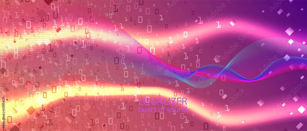 Binary Code Vector Presentation. Technology Funky Minimal Layout ...