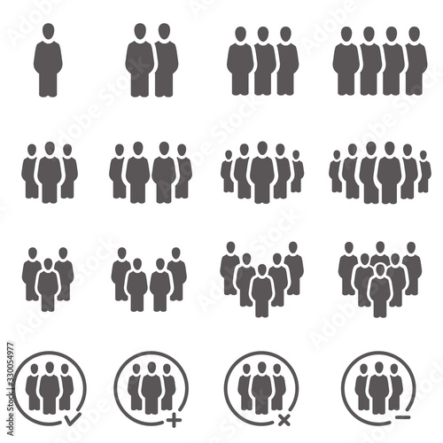 people and population icon set,vector and illustration