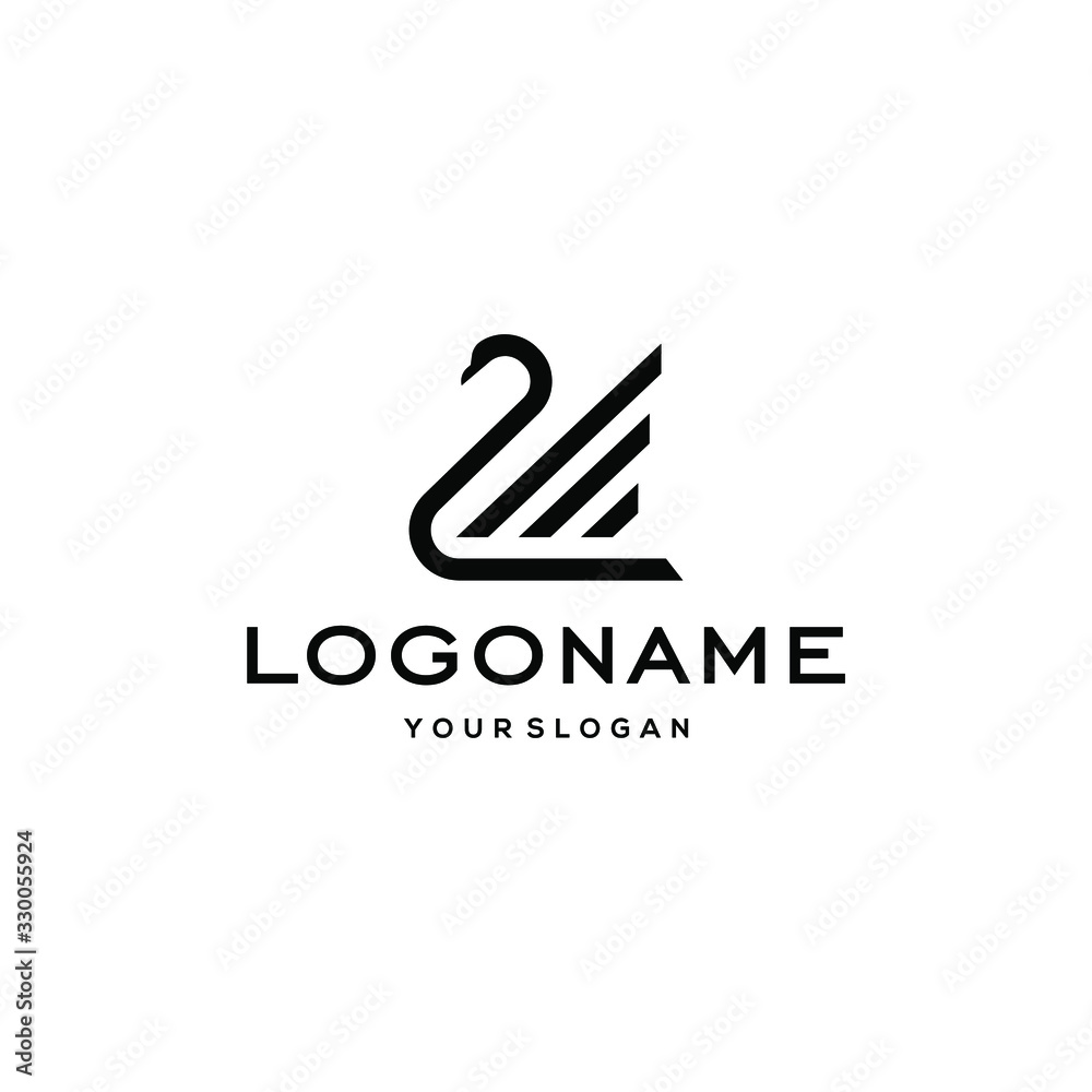 swan logo,goose or duck icon design vector in trendy and abstract luxury line outline style swan logo,goose or duck icon design vector in trendy and abstract luxury line outline style