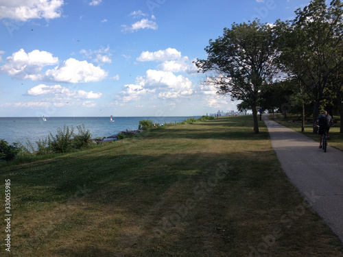 Chicago Lake Michigan lakefill view