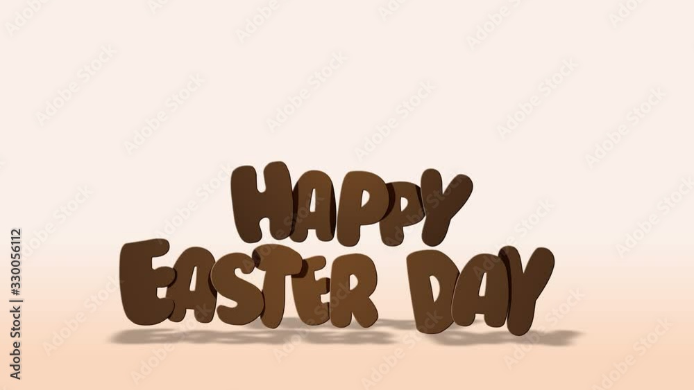 happy easter day- brown typographie animation happy easter day- brown typographie animation