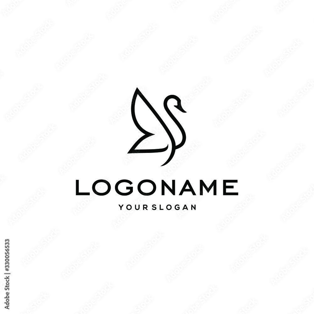 swan logo,goose or duck icon design vector in trendy and abstract luxury line outline style swan logo,goose or duck icon design vector in trendy and abstract luxury line outline style