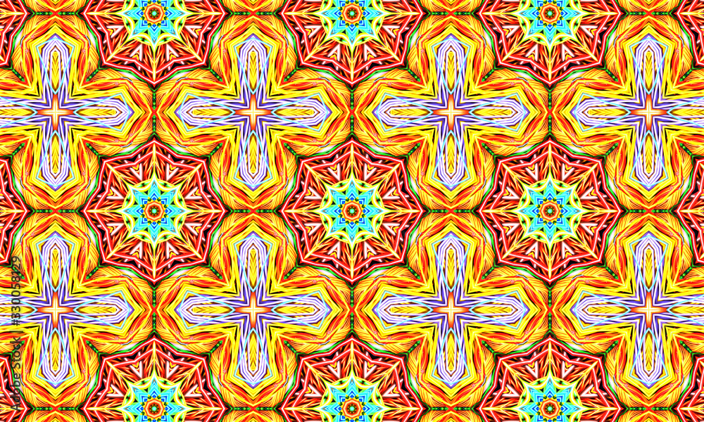 Red kaleidoscope sequence patterns. 4k Abstract multicolored motion graphics background. Or for yoga, clubs, shows, mandala, fractal animation. Beautiful bright ornament. Seamless loop.