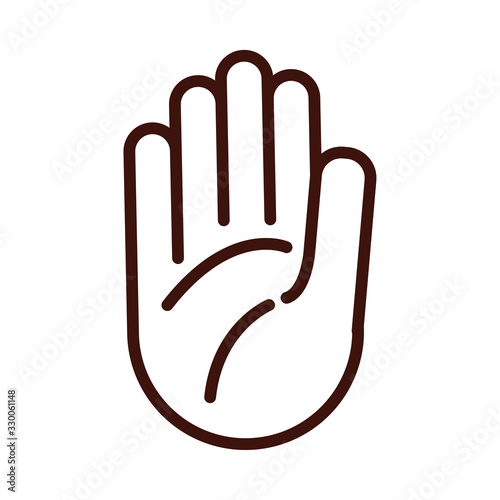 hand human sense line style icon