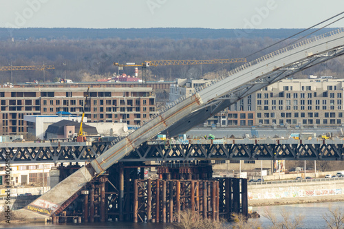 Construction of a bridge across the Dnieper in Kiev.