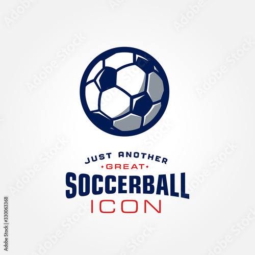 Soccer ball neat and tidy vector icon illustration