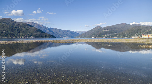 Landscape of the Lake Maggiore colorful © Alessio