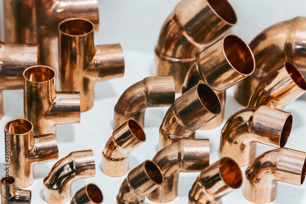 samples of copper tubes and copper parts for connections samples of copper tubes and copper parts for connections