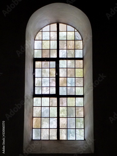 Pastel colored church window of Reformations-Gedaechtniskirche
