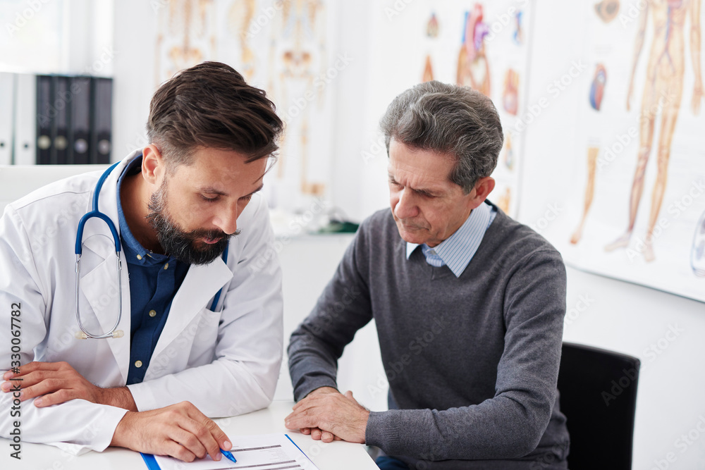 Analyzing the medical results in doctor office Analyzing the medical results in doctor office