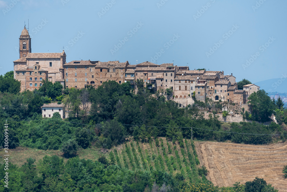 Petritoli, old village in Marches, Italy