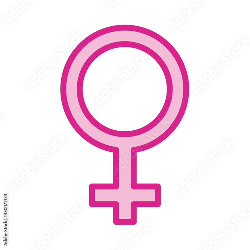 female gender symbol line and fill style