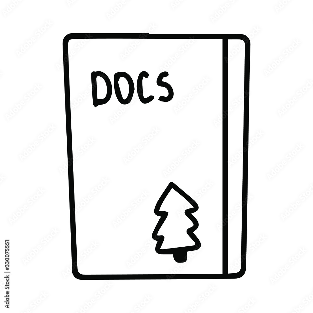 Single hand drawn documents folder with three. Doodle stock vector illustration. Element for posters, stickers. Isolated on white background. Sketch elements set for graphic and web design. Single hand drawn documents folder with three. Doodle stock vector illustration. Element for posters, stickers. Isolated on white background. Sketch elements set for graphic and web design.