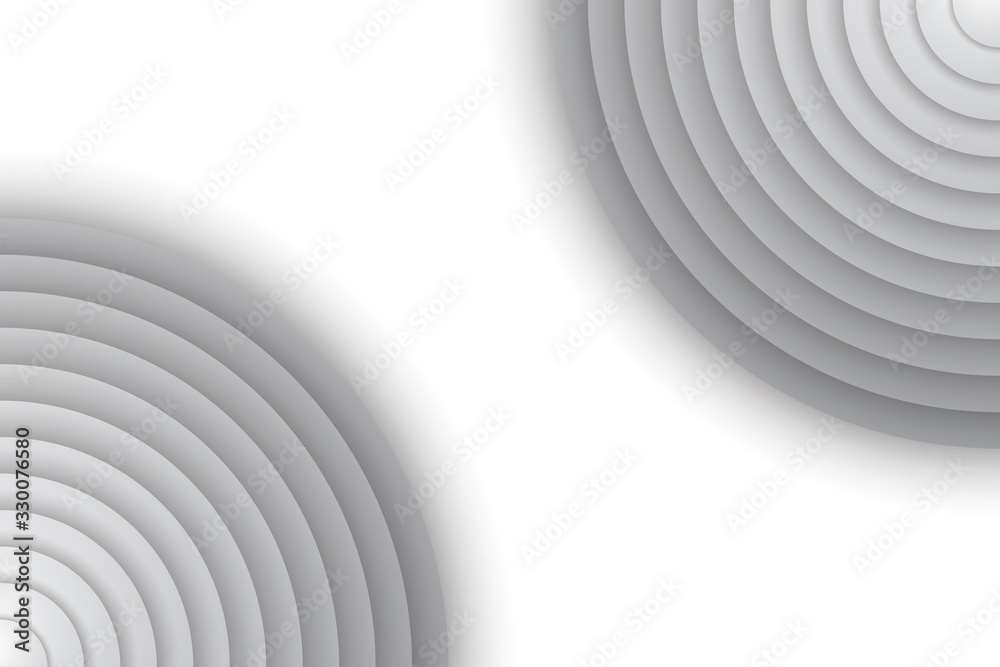 Fototapeta premium Abstract Round Geometric Circular Background Design with Shadows