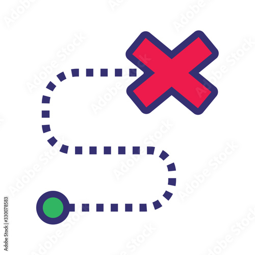 map route line and fill style icon