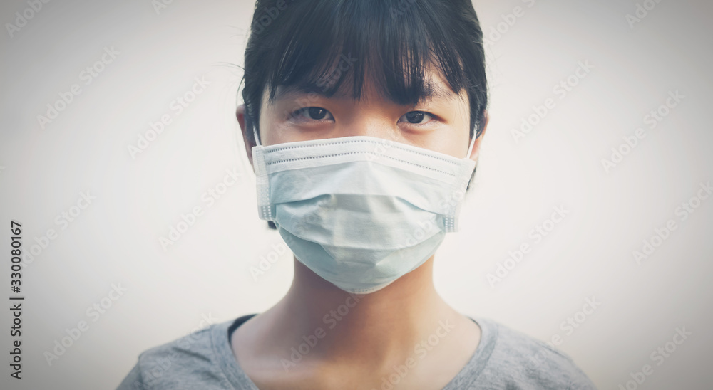 young woman wearing face mask protect of air pollution and virus epidemic of covid 19 young woman wearing face mask protect of air pollution and virus epidemic of covid 19