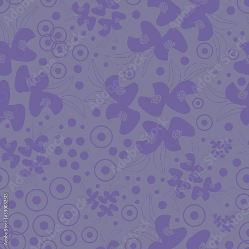 Modern Flowers-Ambient Background. Seamless repeat Pattern Background soft shades of purple