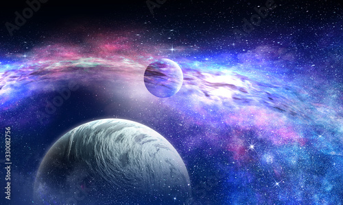 Image of outer space. . Mixed media