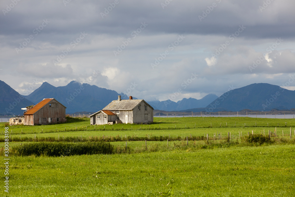 Vesteralen Islands / Norway - August 31, 2017: Vesteralen landscape, Vesterålen, Nordland, Norway, Scandinavia, Europe