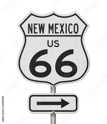 New Mexico US route 66 road trip USA highway road sign