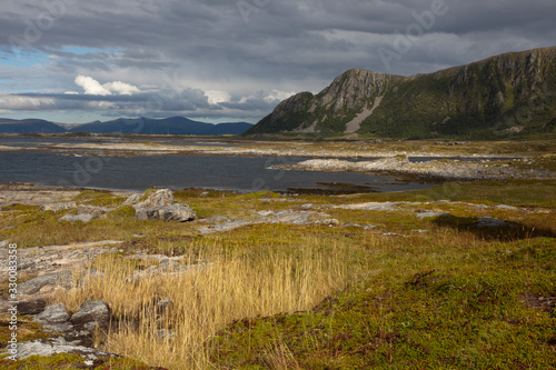 Vesteralen Islands / Norway - August 31, 2017: Vesteralen costal landscape, Vesterålen, Nordland, Norway, Scandinavia, Europe