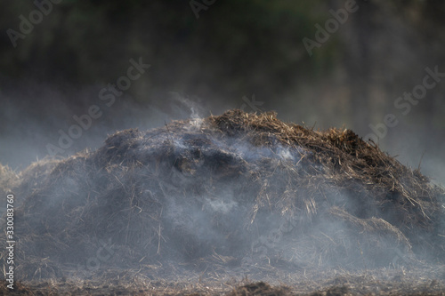 Obraz na plátne Smoking rubbish or pile of trash closeup