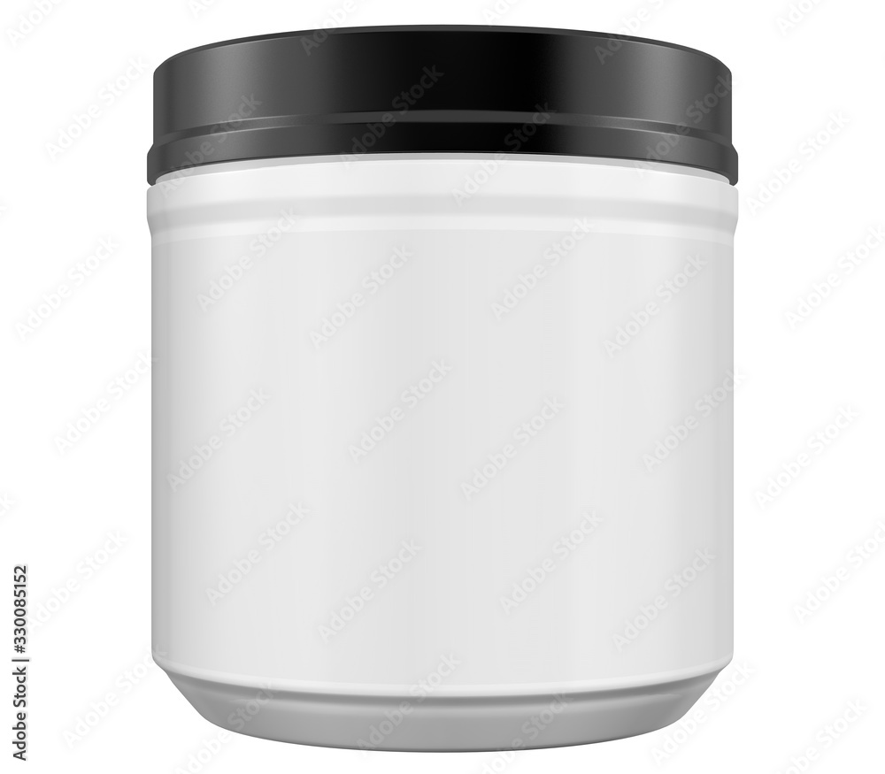 Realistic 3D Bottle Mock Up Template on White Background.3D Rendering Realistic 3D Bottle Mock Up Template on White Background.3D Rendering