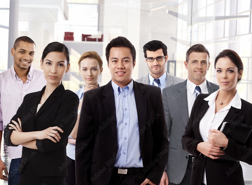 Multi ethnic business group at office Multi ethnic business group at office