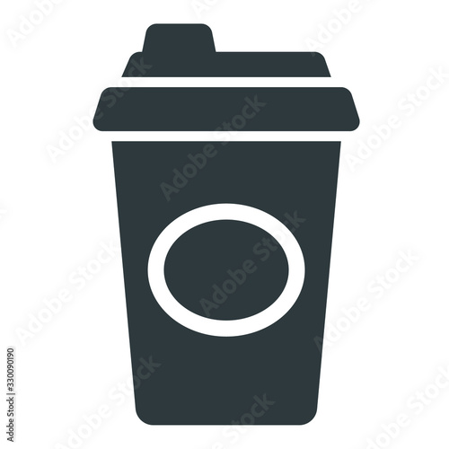 coffee black icon on white background