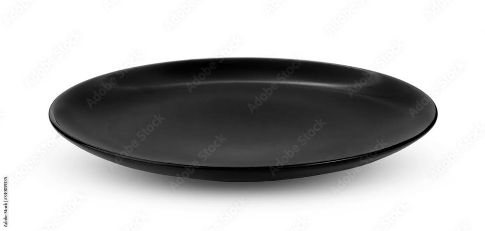 black plate on white background black plate on white background