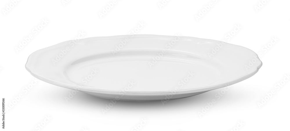 white empty plate isolated on white background white empty plate isolated on white background