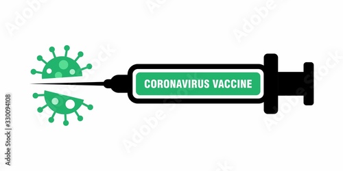 Corona Virus Vaccine Illustration, Covid-19 Vaccine Cartoon Design Template Vector