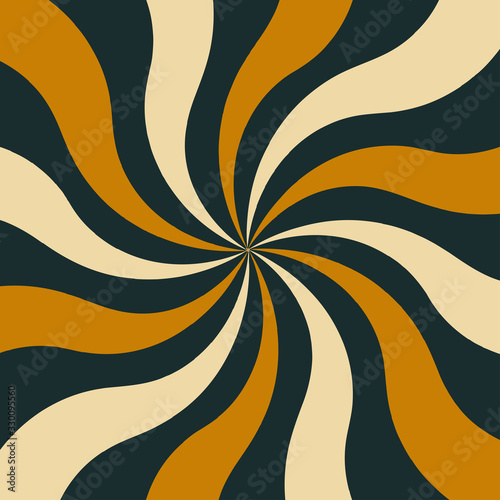 An abstract retro wavy sunburst background image.
