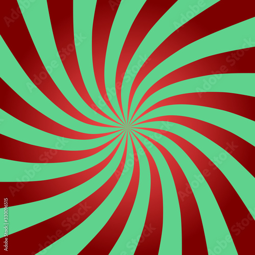 Radius of Red and Green Background. Abstract Christmas Background.