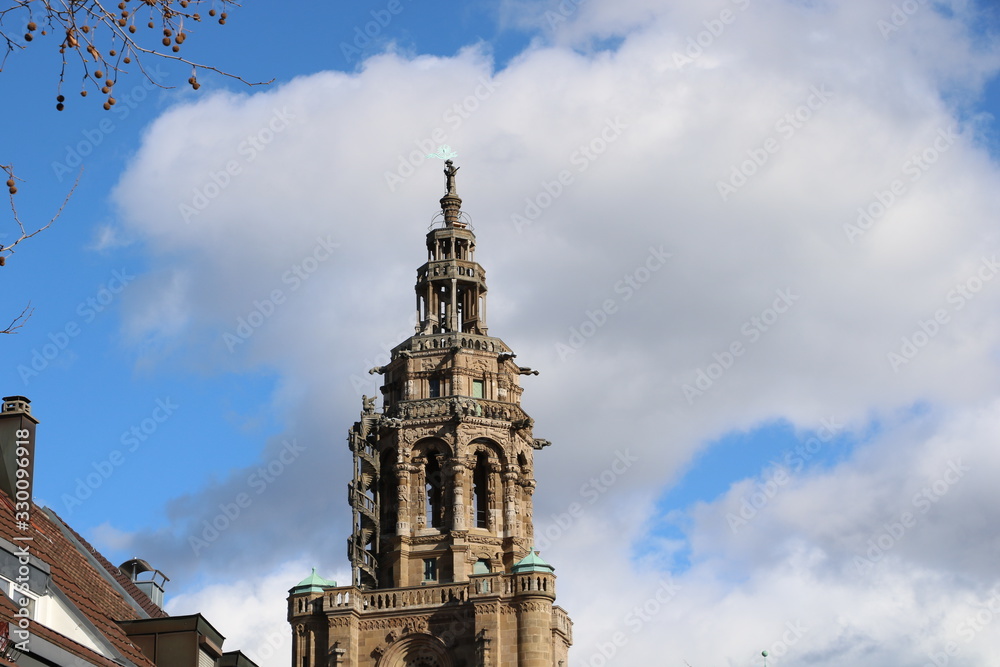 blue sky and clouds