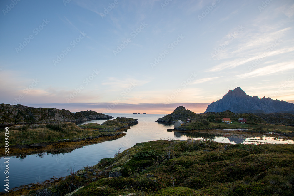 フィヨルドの夕暮れノルウェー フィヨルドの夕暮れノルウェー